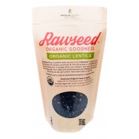 Rawseed Organic Black Lentils 2 Lbs 1 Pack Product of Canada Packaged in USA